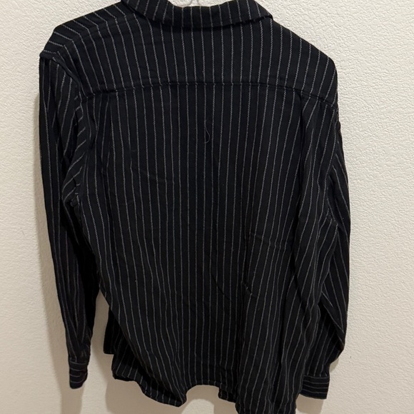 Vans Men's Black Pinstripe Shirt flanel - Picture 4 of 7